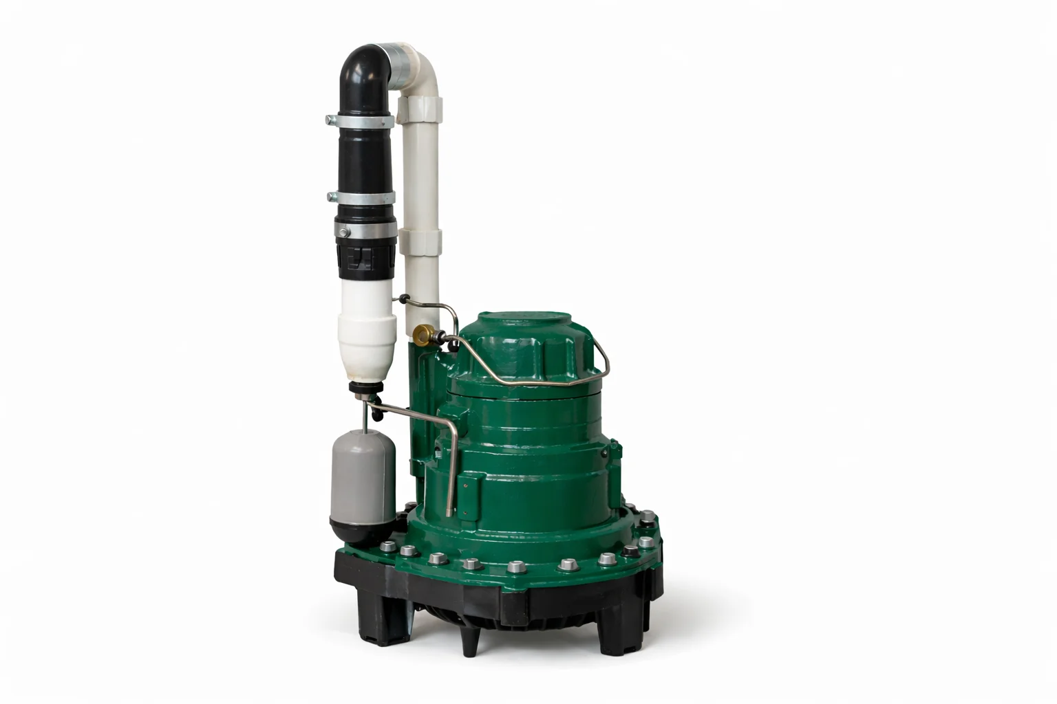 Plumber servicing residential sump pump installation